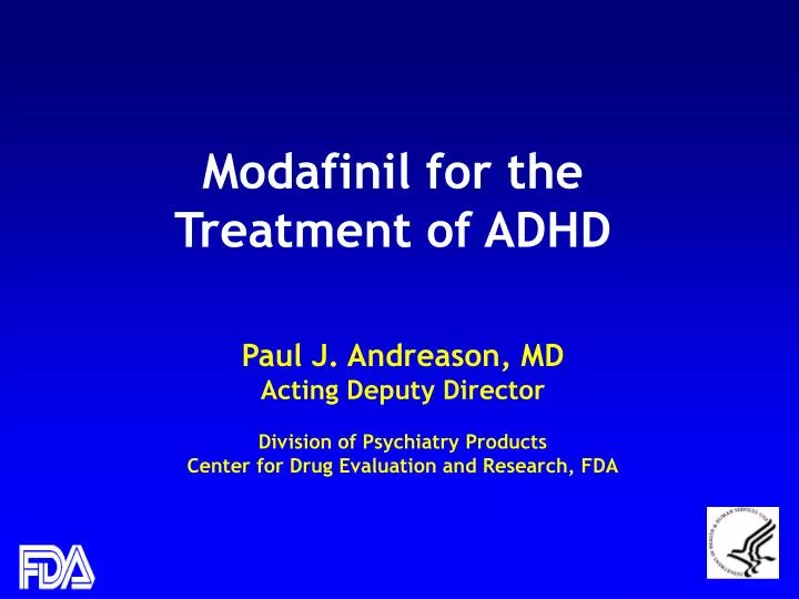 modafinil for the treatment of adhd