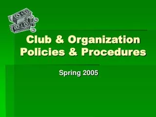 Club &amp; Organization Policies &amp; Procedures