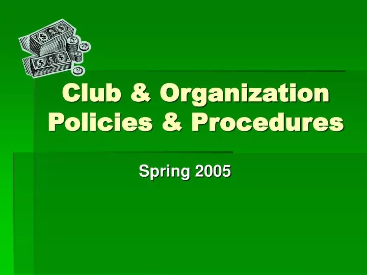club organization policies procedures
