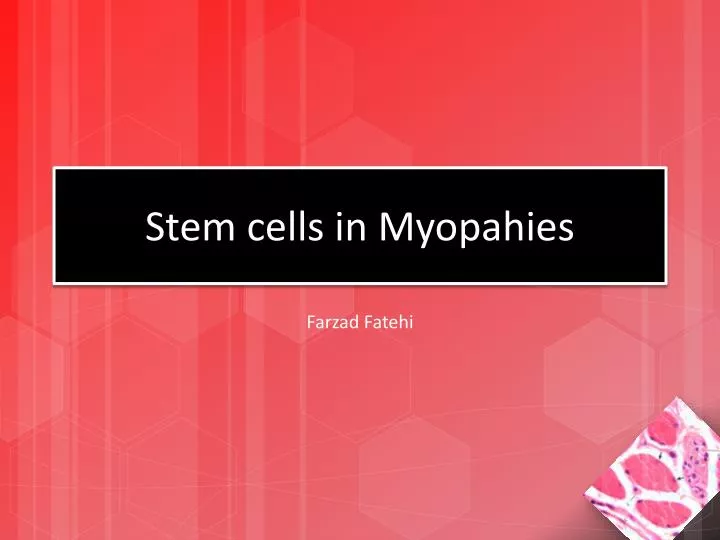 stem cells in myopahies