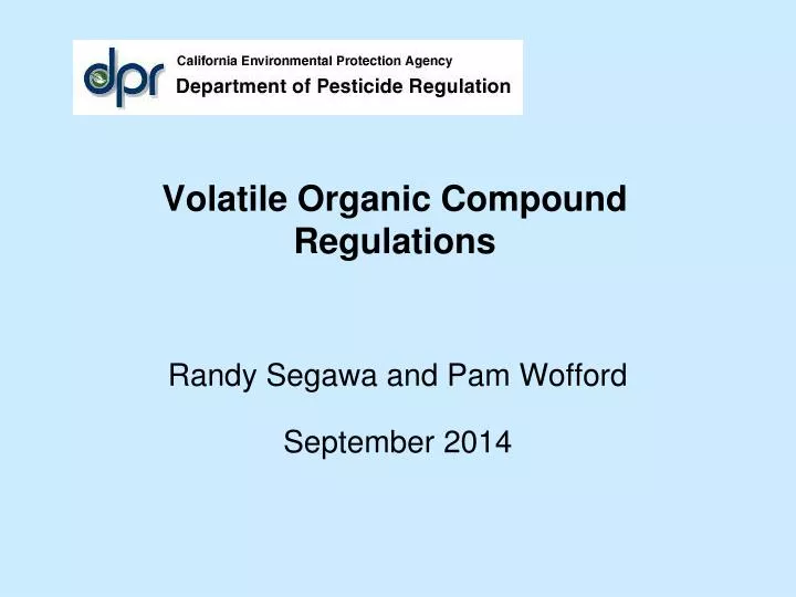 volatile organic compound regulations