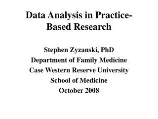 Data Analysis in Practice-Based Research