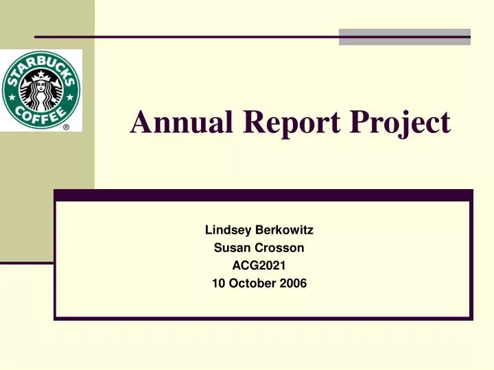 annual report project