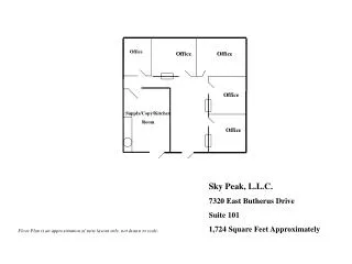 Sky Peak, L.L.C. 7320 East Butherus Drive Suite 101 1,724 Square Feet Approximately