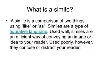 What is a simile?
