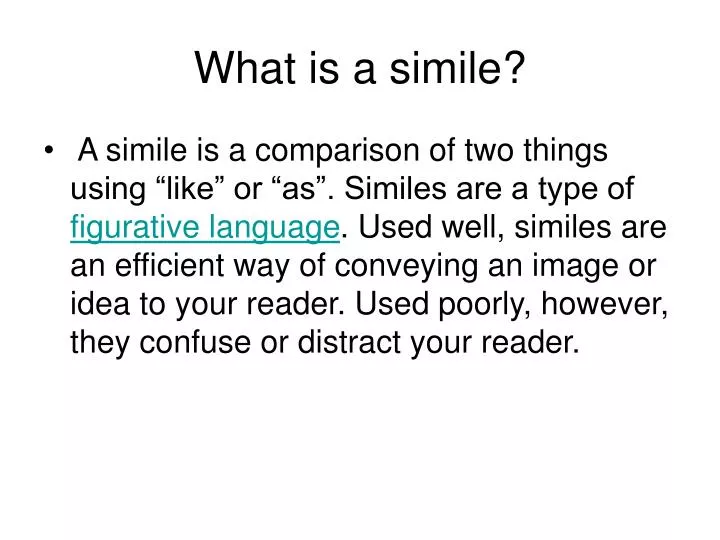 what is a simile