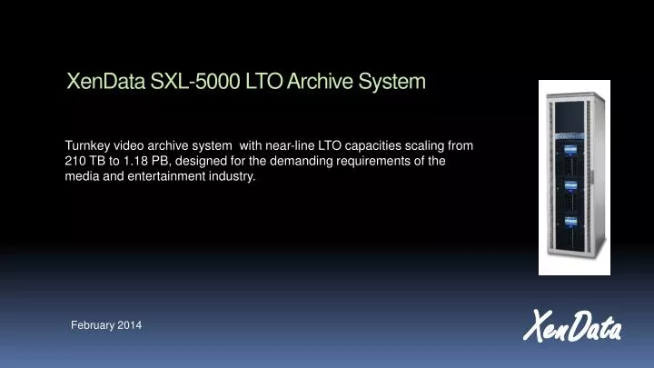 xendata sxl 5000 lto archive system