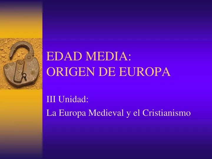 edad media origen de europa