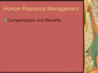 Human Resource Management