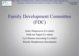 Family Development Committee (FDC)