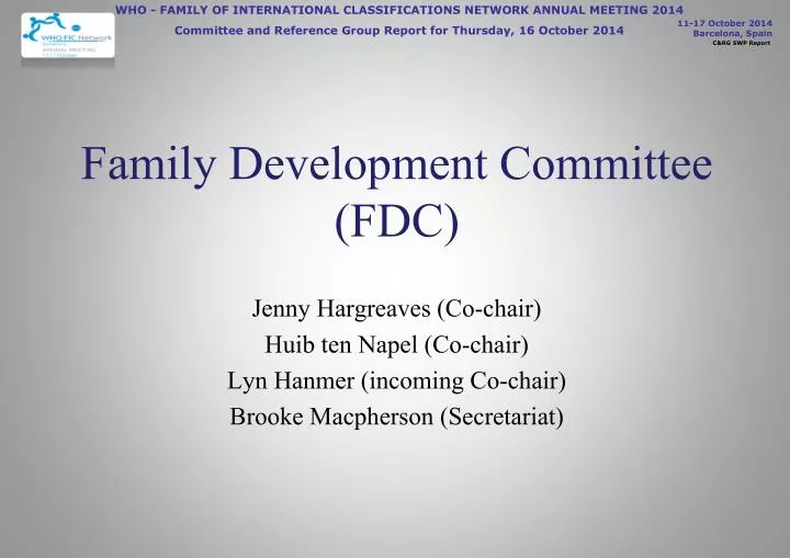 family development committee fdc