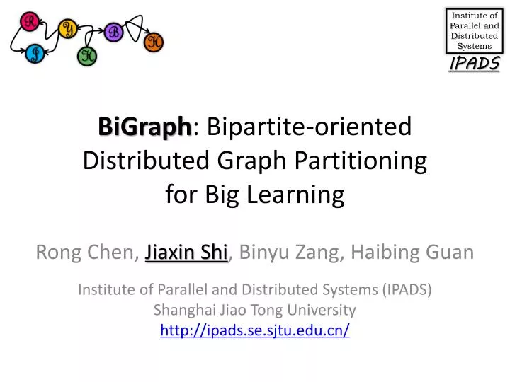 bigraph bipartite oriented distributed graph partitioning for big learning