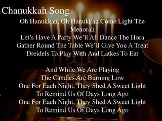 Chanukkah Song