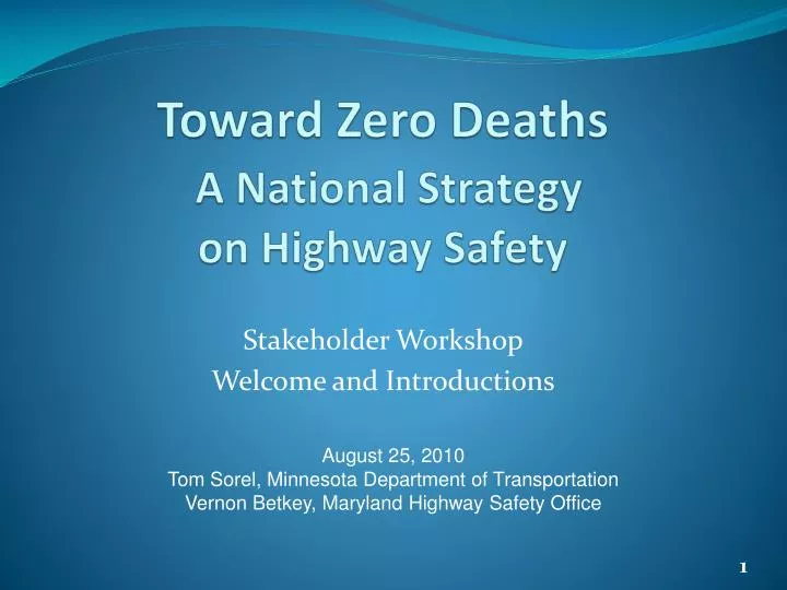 toward zero deaths a national strategy on highway safety