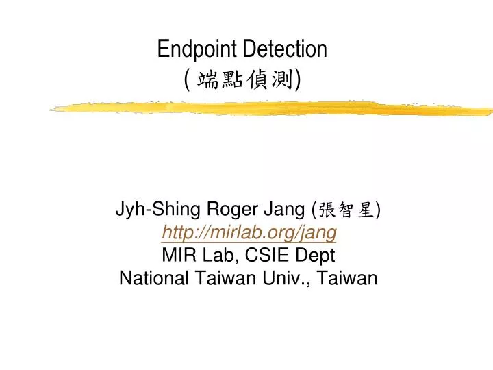 endpoint detection