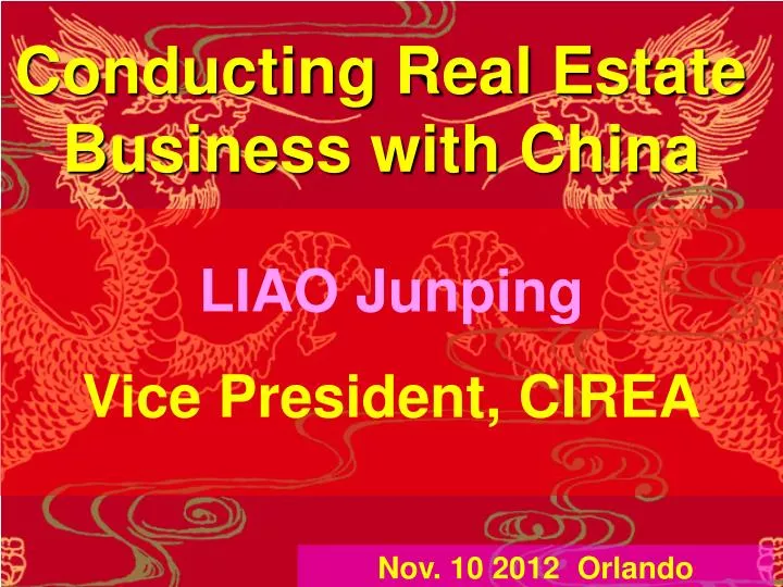 conducting real estate business with china