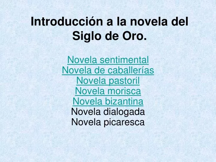 introducci n a la novela del siglo de oro