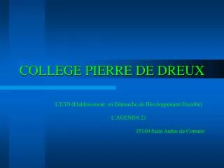 college pierre de dreux