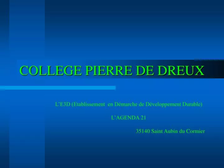 college pierre de dreux