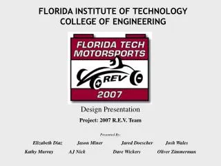 FLORIDA INSTITUTE OF TECHNOLOGY COLLEGE OF ENGINEERING