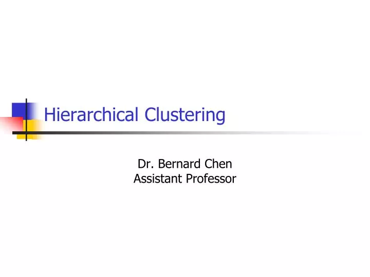 hierarchical clustering