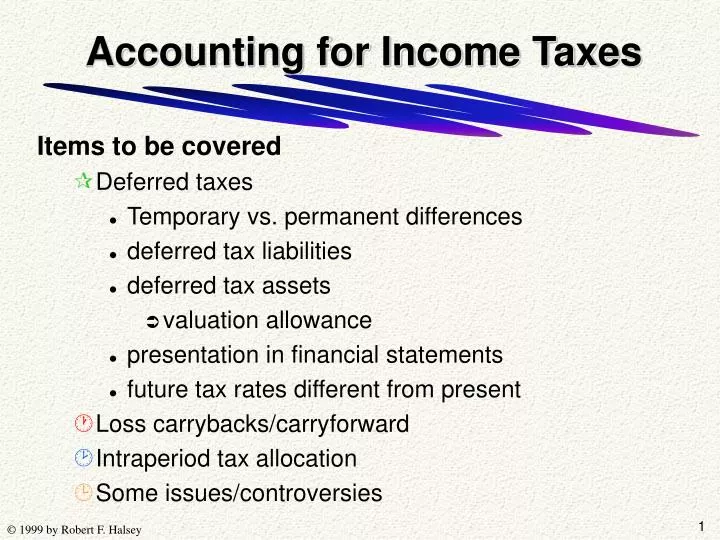 accounting for income taxes