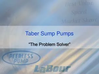 Taber Sump Pumps