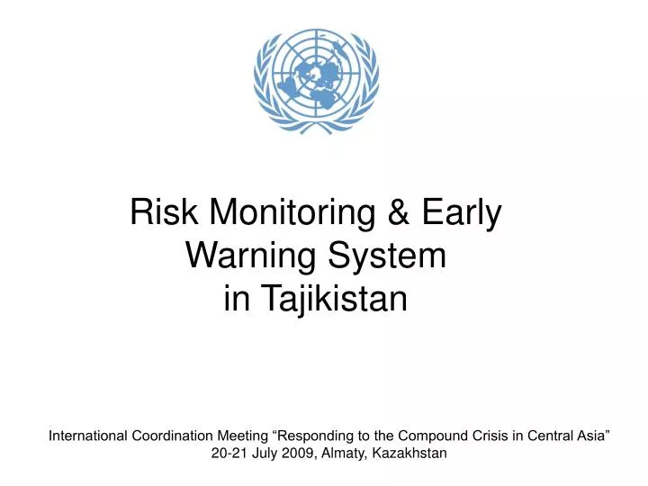risk monitoring early warning system in tajikistan