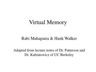 Virtual Memory