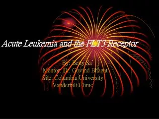 Acute Leukemia and the FLT3 Receptor