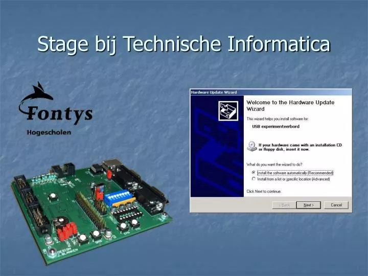 stage bij technische informatica