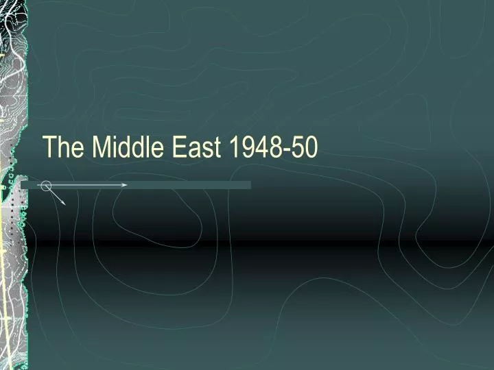 the middle east 1948 50