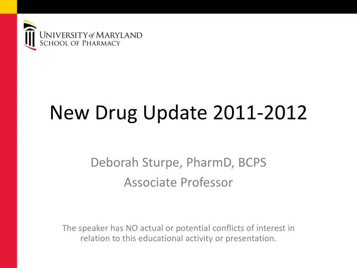 new drug update 2011 2012