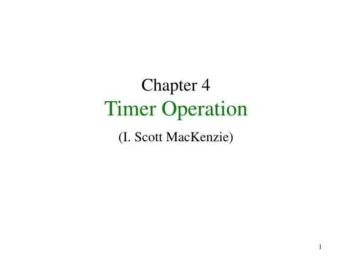 chapter 4 timer operation i scott mackenzie