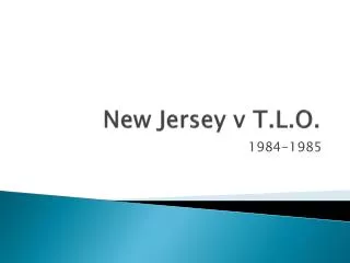 New Jersey v T.L.O.