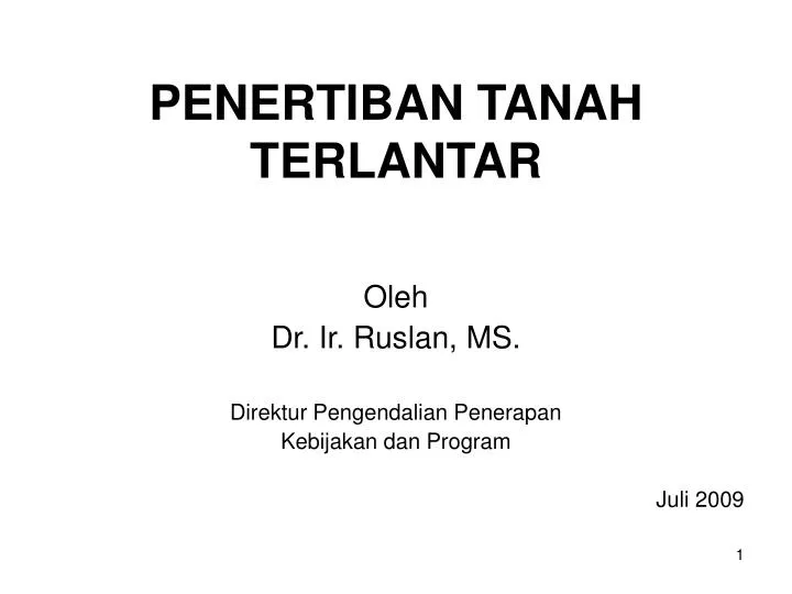 penertiban tanah terlantar