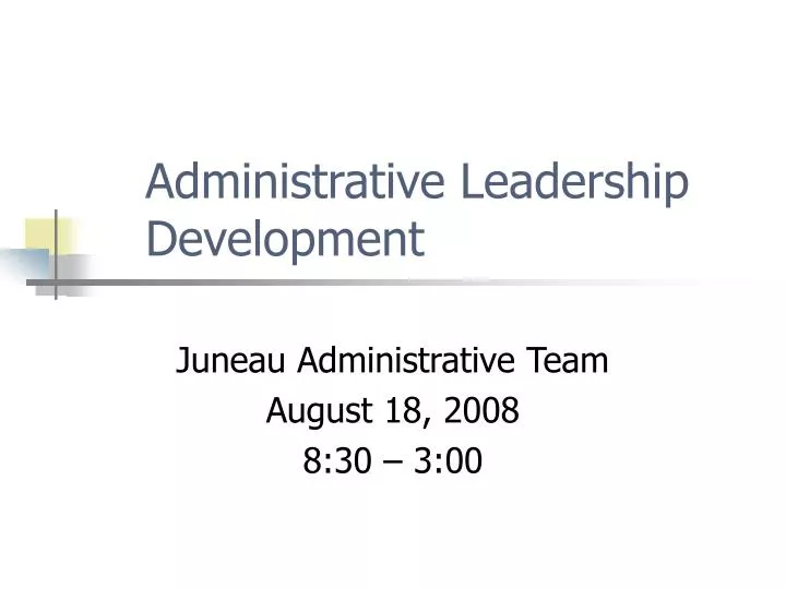 administrative leadership development