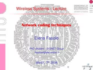 Network coding techniques