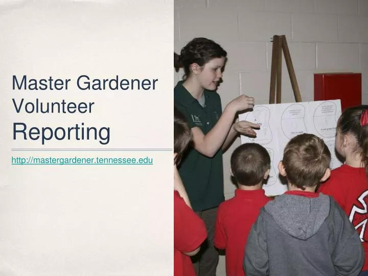 master gardener volunteer reporting