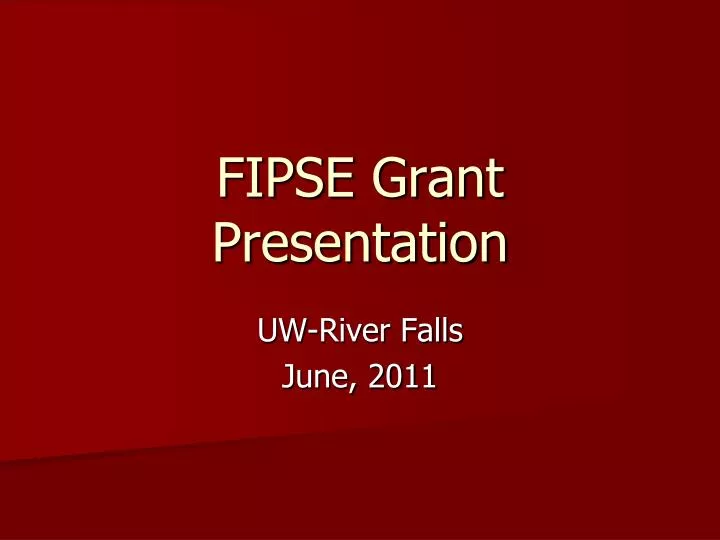 fipse grant presentation
