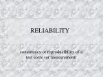 RELIABILITY - slide 1