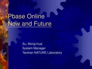 Pbase Online Now and Future