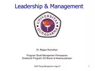 Leadership &amp; Management