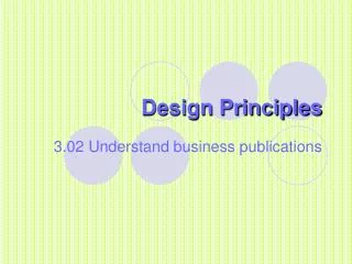 Design Principles