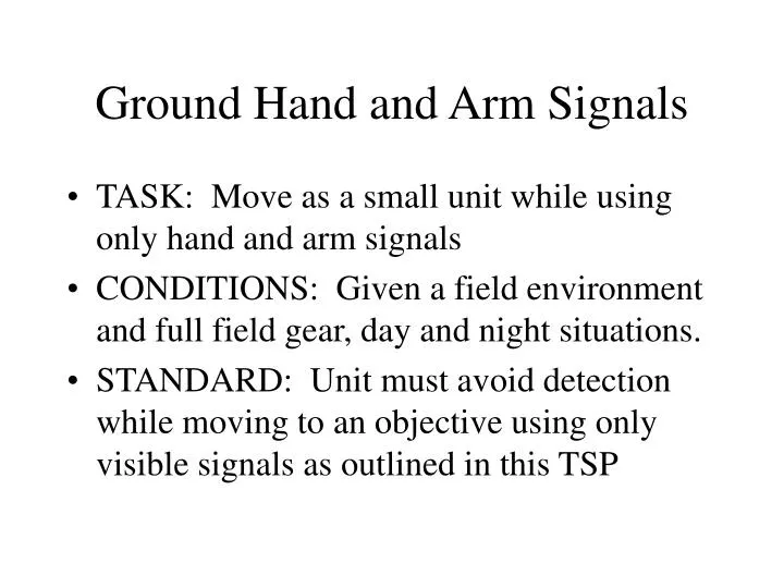 ground hand and arm signals