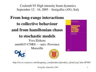 From long-range interactions to collective behaviour and from hamiltonian chaos