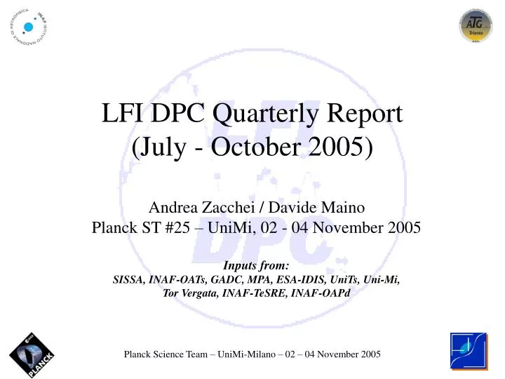 lfi dpc quarterly report july october 2005