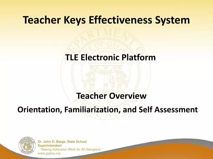 teacher keys effectiveness system