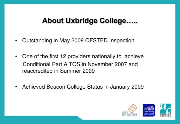 about uxbridge college
