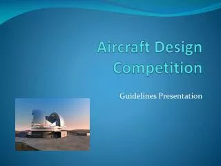 Aircraft Design Competition